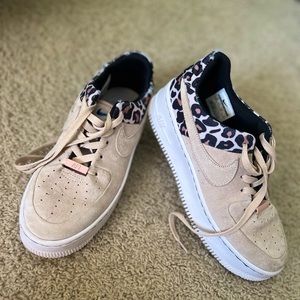 size 8 Cheetah nike air force 1’s
